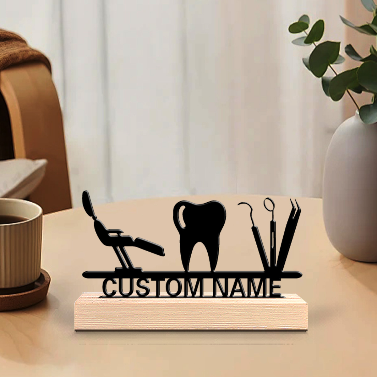Desktop Laser Engraver - 1Pc Csutom Teeth Wooden Base Desktop