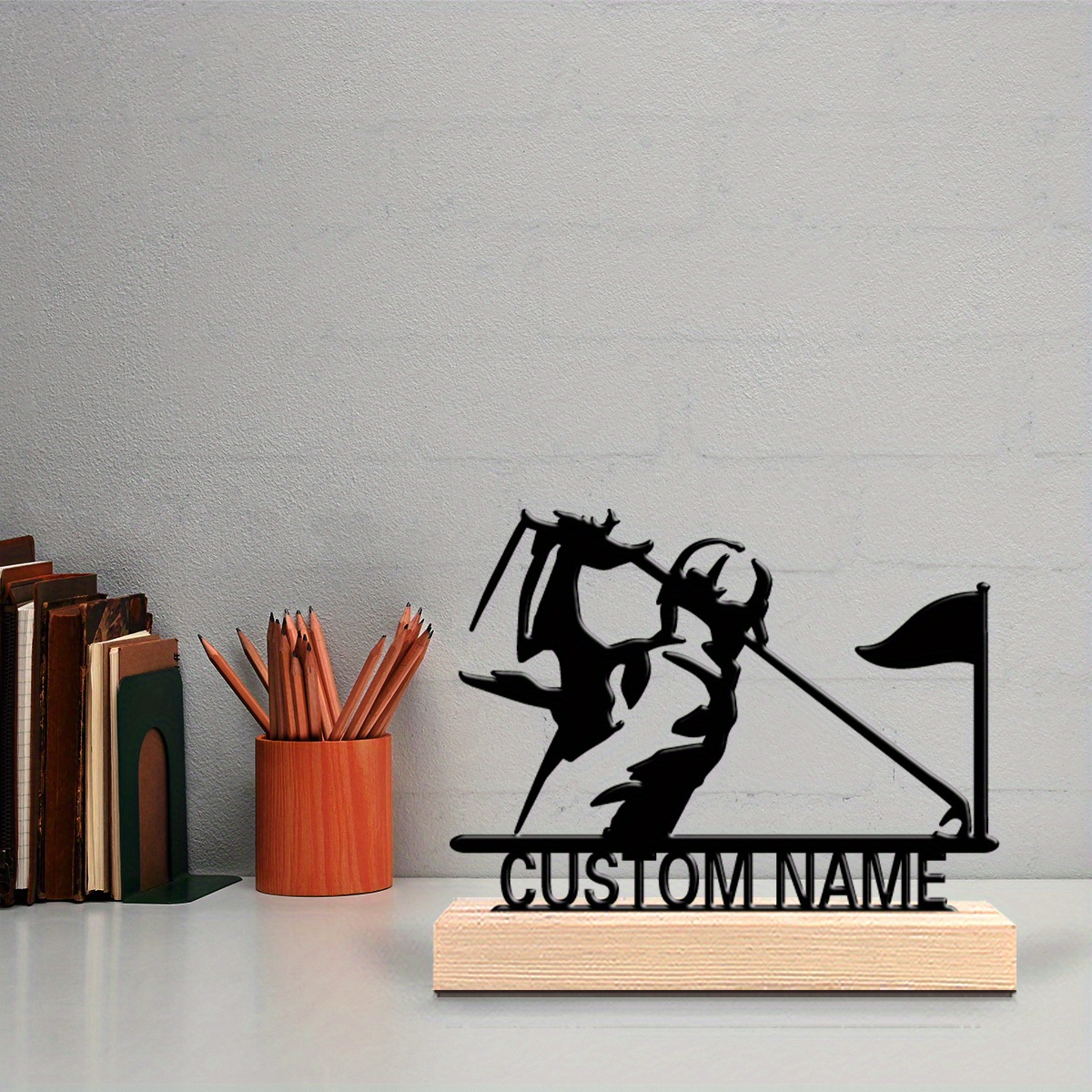 Desktop Laser Engraver - Custom Engraved Golfer Metal Statue Wooden