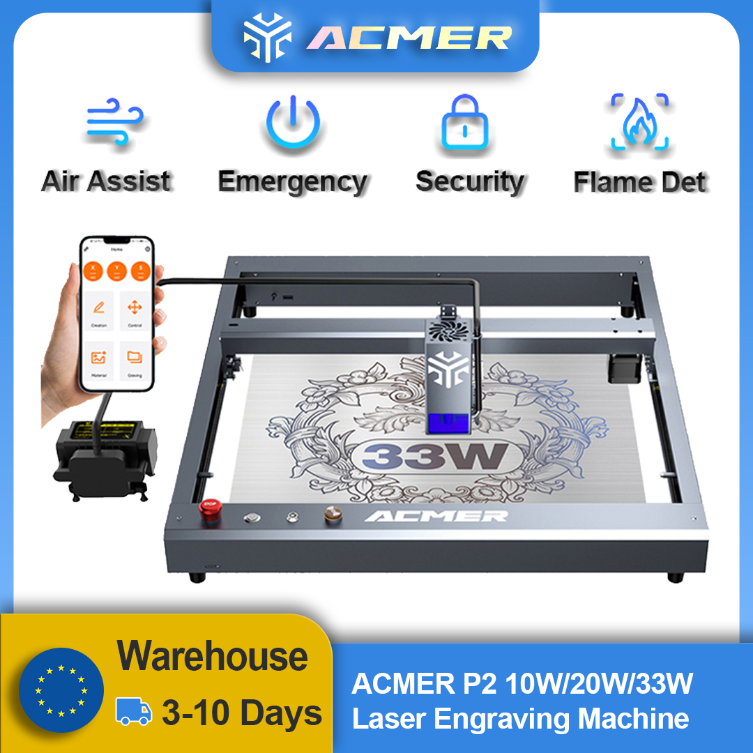 Industrial Laser Engraving Machine - ACMER P2 Laser Engraver 33W 20W