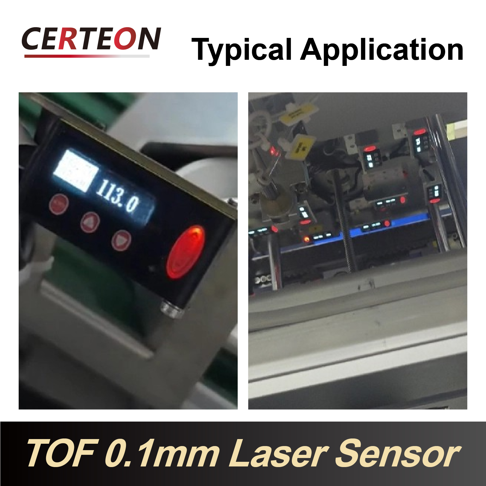 Industrial Laser Displacement Sensor - LR400 Laser Displacement Sensor RS485 NPN