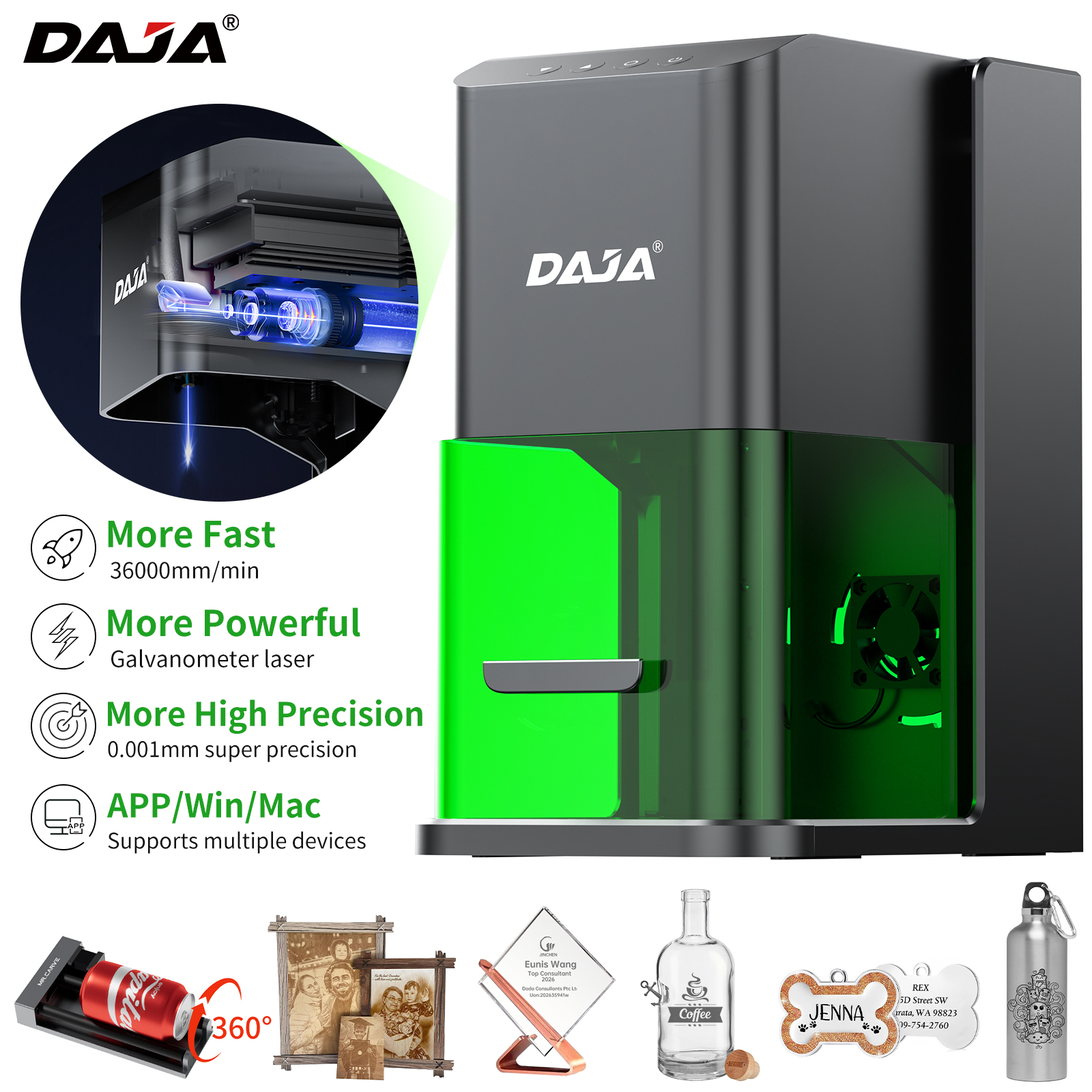 Industrial Laser Engraving Machine - DAJA C1 Ultra Laser Engraver Galvanometer-based