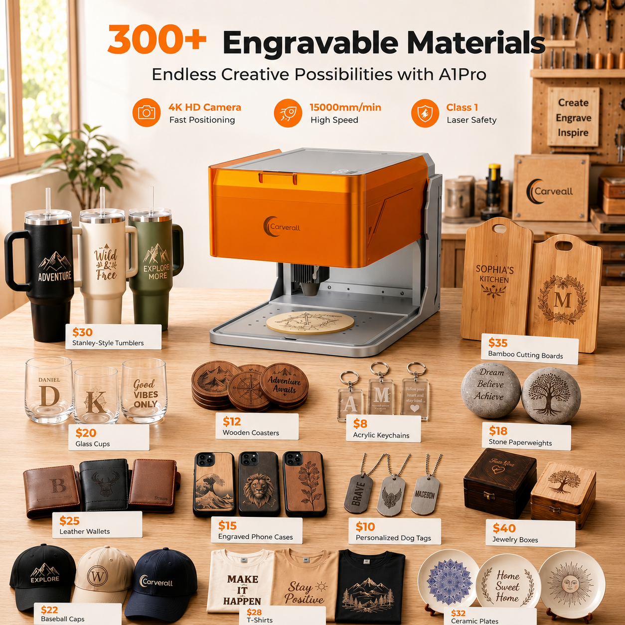 Carverall A1PRO Desktop Laser  – Desktop Laser Engraver recenzja i cena