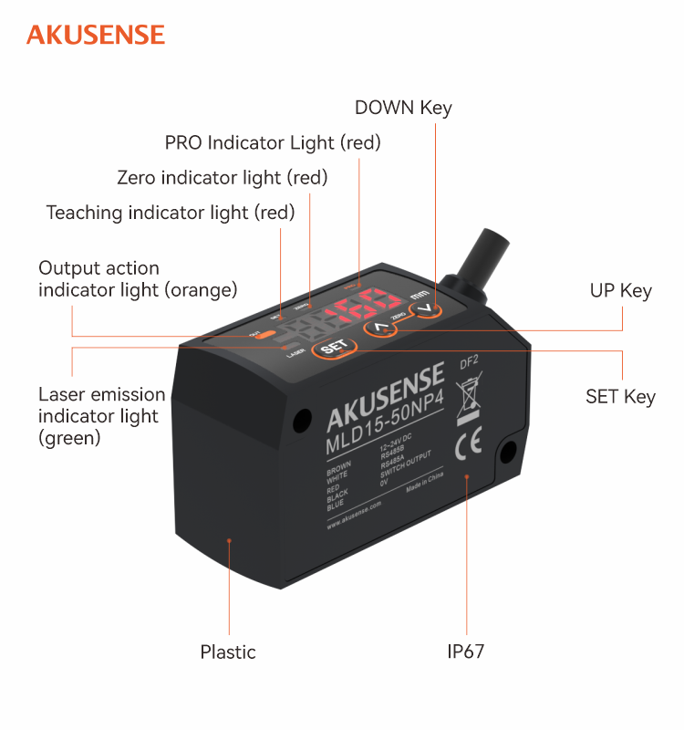 AKUSENSE MLD15 Optical Inducti – Industrial Laser Displacement Sensor recenzja i cena
