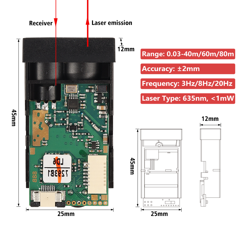 80m Compact Size Cmos Laser Di – Industrial Laser Displacement Sensor recenzja i cena