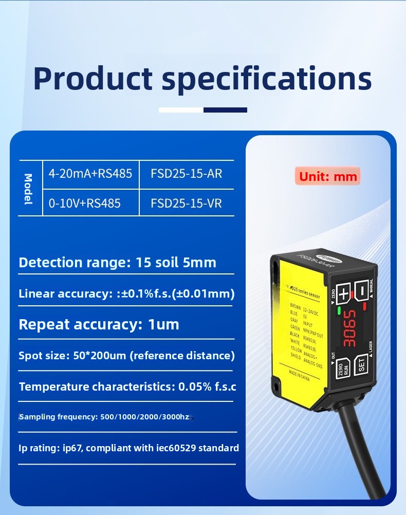 High Precision Laser Displacem – Industrial Laser Displacement Sensor recenzja i cena