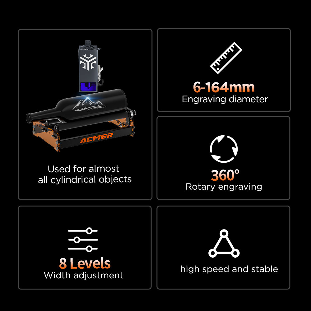ACMER M3 Laser Rotary Roller 3 – Industrial Laser Engraving Machine recenzja i cena