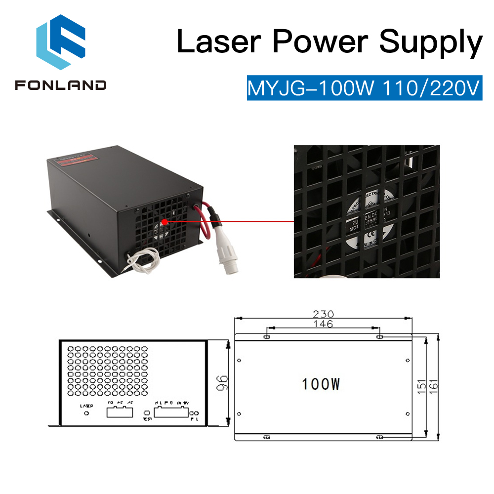 Fonland 100W CO2 Laser Power S – Laser Tube Replacement recenzja i cena