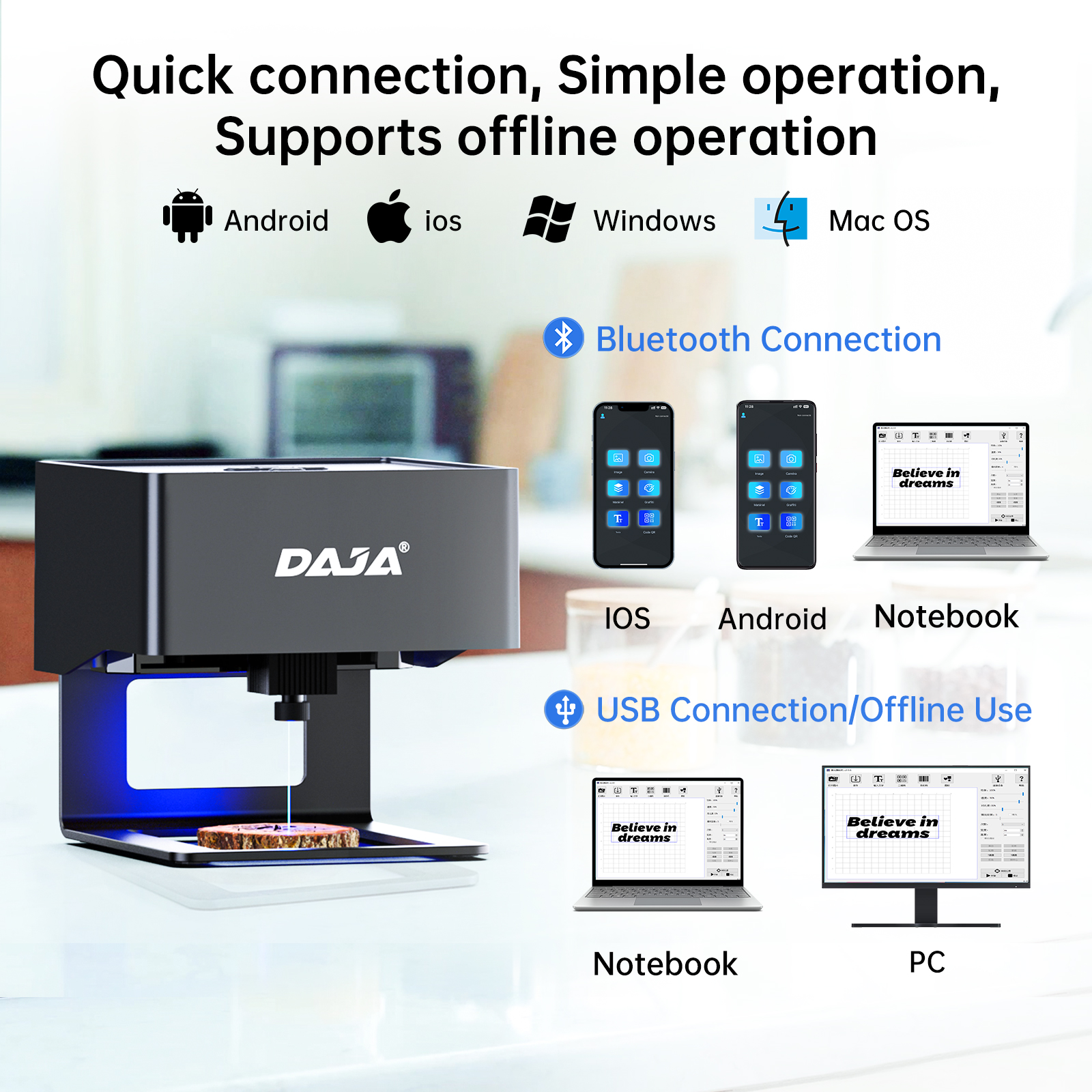 DAJA DJ6 Mini Portable Laser E – Industrial Laser Engraving Machine recenzja i cena