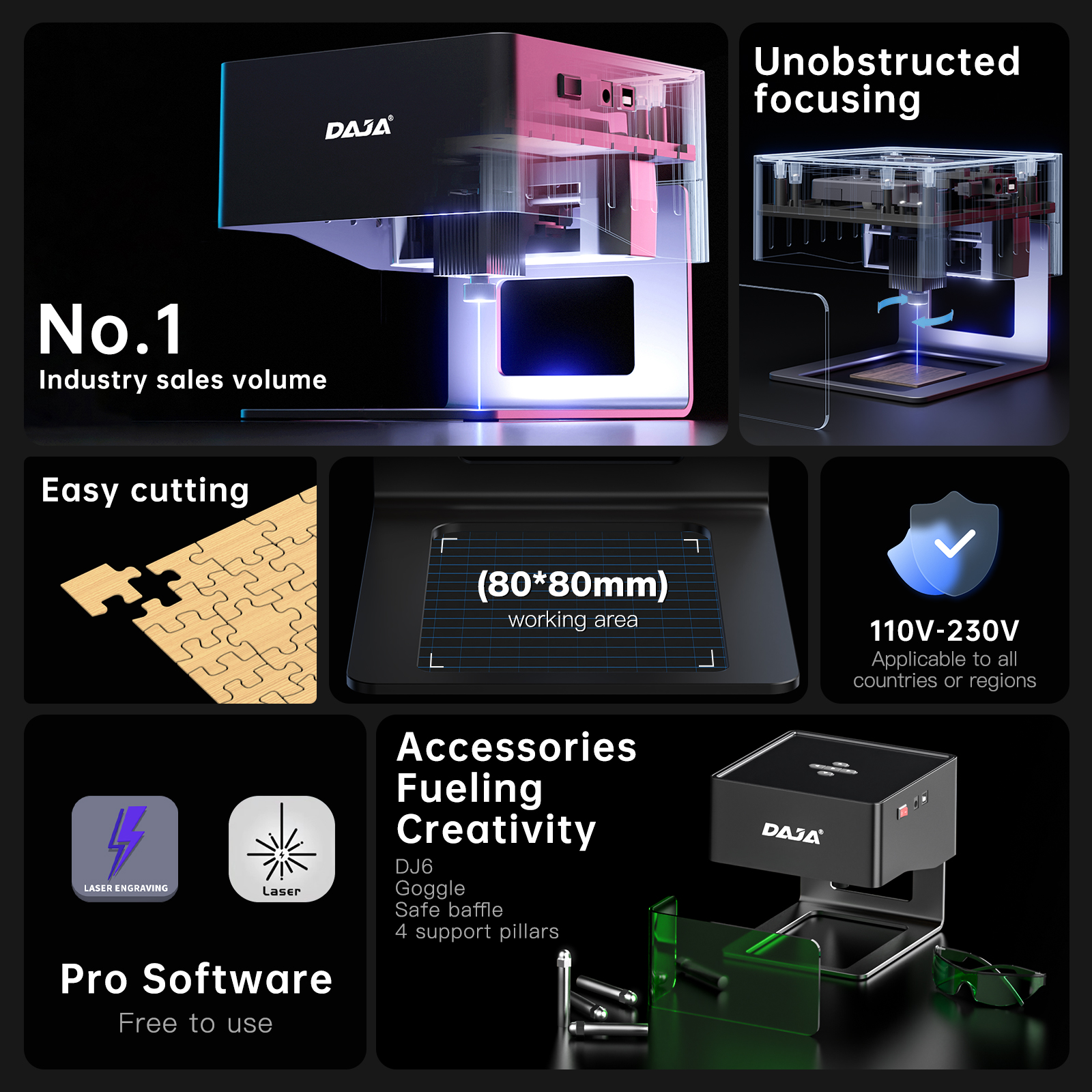 DAJA DJ6 Mini Portable Laser E – Industrial Laser Engraving Machine recenzja i cena